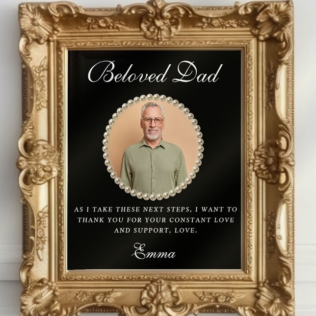 Foto Vater der Braut Geschenk Danke, Geschenk Poster (Von Creator hochgeladen)