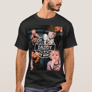 Foto Vatertag Sie rocken unsere Welt Cool Schwarz T-Shirt