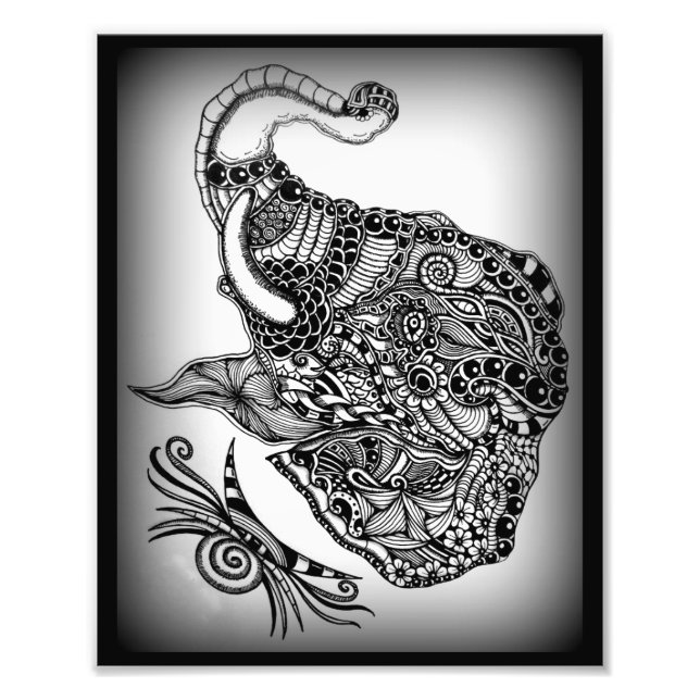 Foto-Vergrößerung ZenZia Elefant Fotodruck (Vorne)