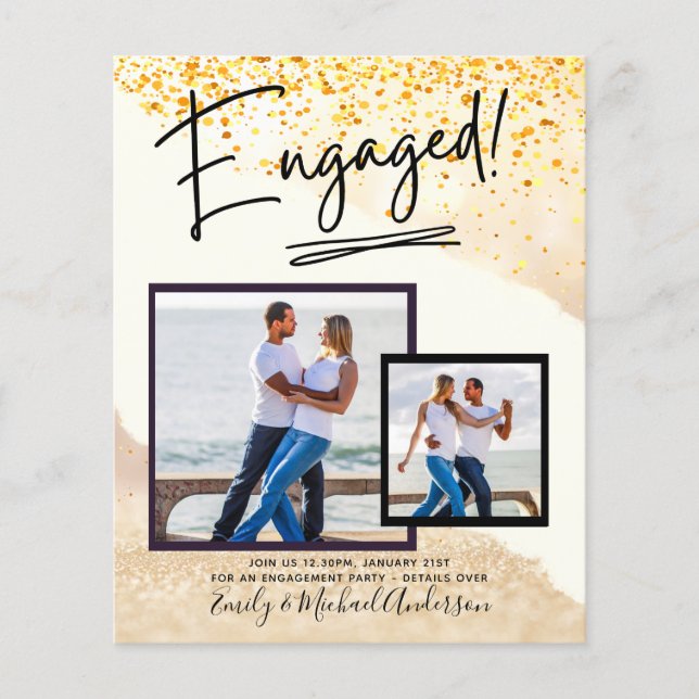 FOTO-VERLOBUNG im HAUSHALT Ankündigung SKRIPT Flyer (Vorne)