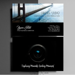 Foto-Video-Grafik-Fotokamera-Lens Visitenkarte