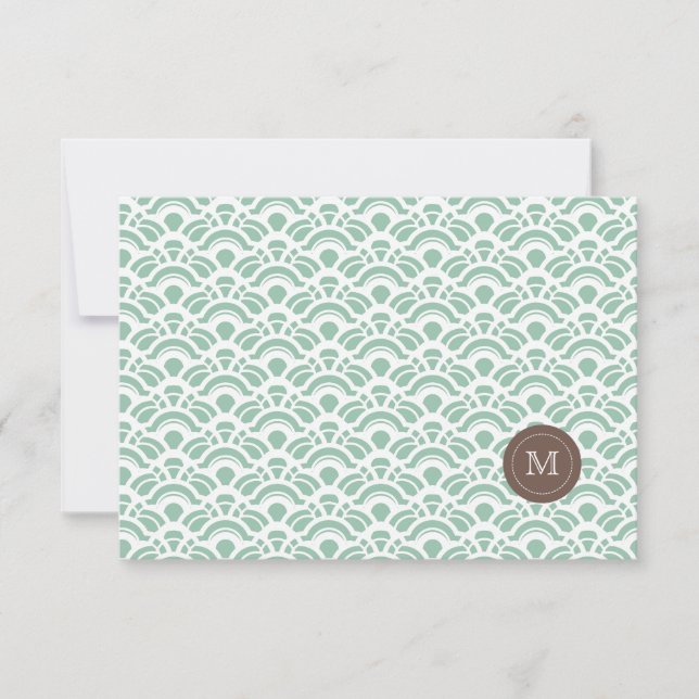 Foto Vielen Dank für das leichte Jademuster und Mo Dankeskarte (Vorderseite)