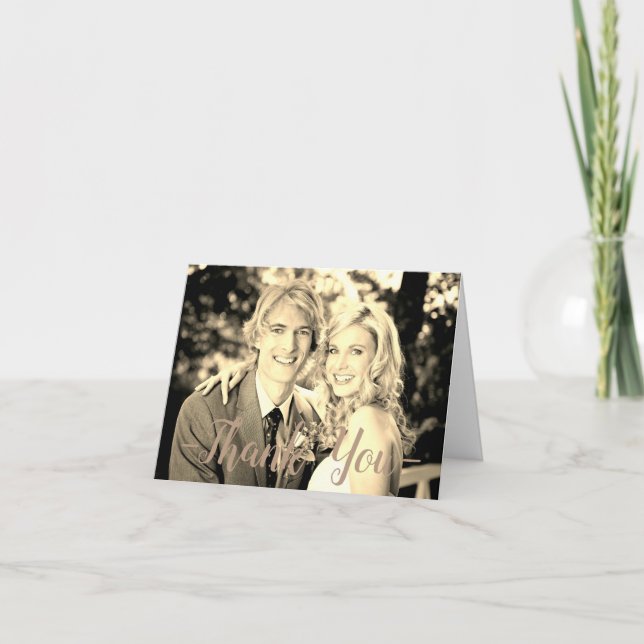 Foto Vielen Dank Sepia - Note Card Dankeskarte (Vorderseite)