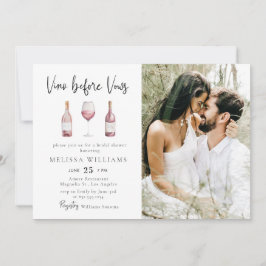Foto Vino vor Vows Brautparty Einladung