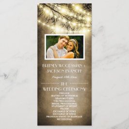 Foto Vintag Country Rustic Tree Hochzeitsprogramme Programm