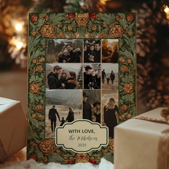 Foto Vintag Pinecone Feiertagskarte (Von Creator hochgeladen)