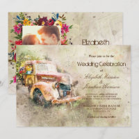 Foto Vintag Rustikale Alte LKW Trendy Wedding