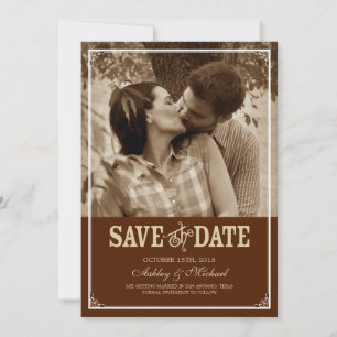 Foto Vintag Western Save the Date