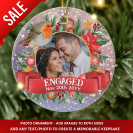 Foto Vintage Baumdekoration Personalisiert Keramik Ornament