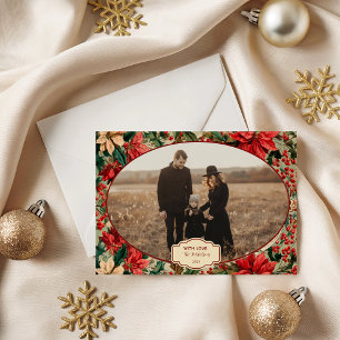 Foto Vintage Weihnachtsstern Urlaub Feiertagskarte