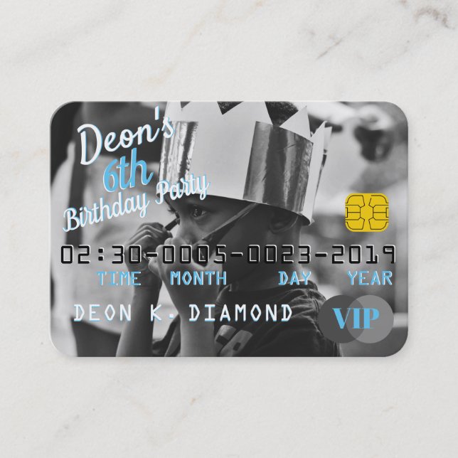 Foto VIP Geburtstagskarte Einladungen (Vorderseite)