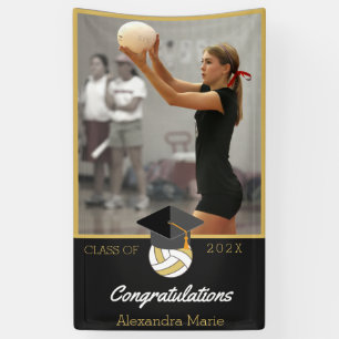 Foto Volleyball-Spieler gratulieren Absolvent Banner