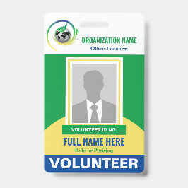 Foto Volunteer Non-Profit-NRO Alle Farbvorlagen Ausweis