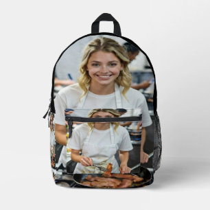 Foto vom Bacon-Kochen anpassen Bedruckter Rucksack