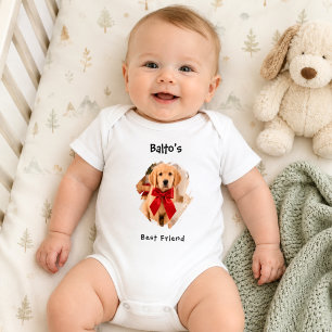 Foto vom besten Freund Hund Baby Strampler