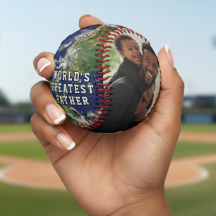 Foto vom besten Vater der Welt Planet Erde Globus Baseball