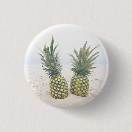 Foto von 2 Ananas am Strand Button