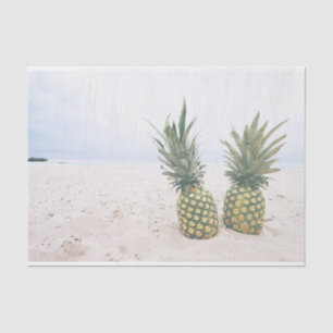 Foto von 2 Ananas am Strand Seidenpapier