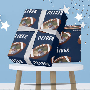 Foto von American Football Ball Boy Geschenkpapier