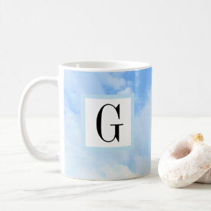 Foto von Blue Sky Eleganter Single Initial Kaffeetasse