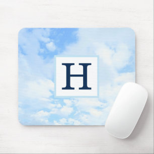 Foto von Blue Sky Eleganter Single Initial Mousepad