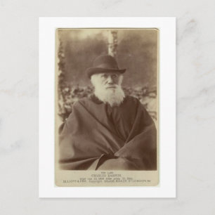 Foto von Charles Darwin, 29. November 1881 Postkarte