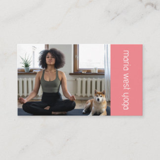 Foto von Collage Modern Coach Yoga Trainer Fitness Visitenkarte