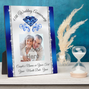 Foto von Custom 45 Year Wedding Anniversary Gift Fotoplatte