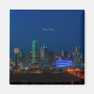 Foto von Dallas, Texas Cityscape, Magnet
