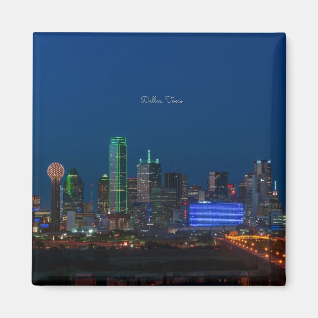 Foto von Dallas, Texas Cityscape, Magnet (Vorne)