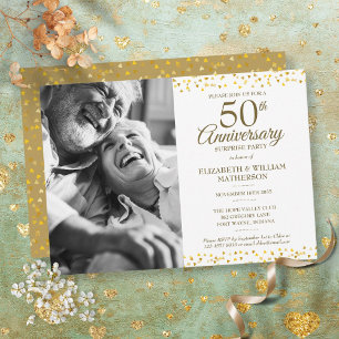 Foto von der 50. goldenen Jubiläums-Überraschungsp Einladung
