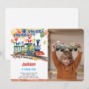 Foto von der Zug-Geburtstagsfeier zum 4. Geburtsta Einladung