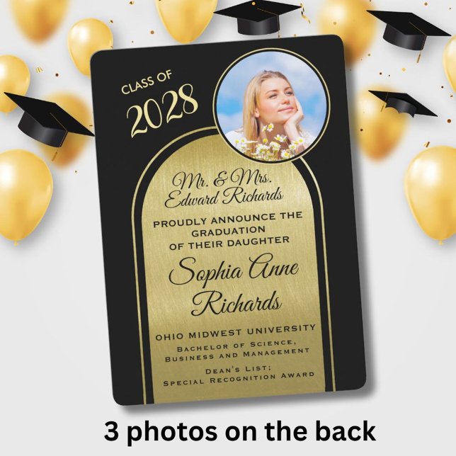 Foto von Eltern Ankündigung von Black Abschluss (Von Creator hochgeladen)