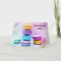 Foto von farbenfrohen Macarons Geburtstag