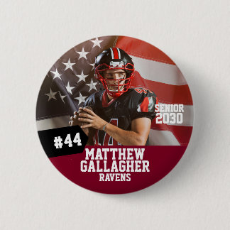 Foto von Football-Spieler am Senior Night Button