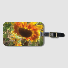 Foto von gelben und orangefarbenen Sonnenblumen Gepäckanhänger