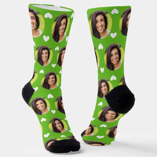 Foto von Girlfriend For Boyfriend Green Socken (Gewinkelt)