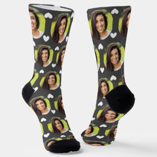 Foto von Girlfriend For Boyfriend Hearts Gray Socken