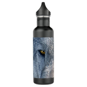 Foto von Grauer Wolf Eyes Edelstahlflasche