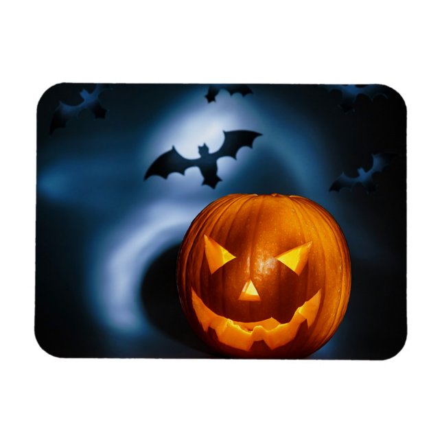Foto von Halloween-Feiertag-Hintergrund Magnet (Horizontal)