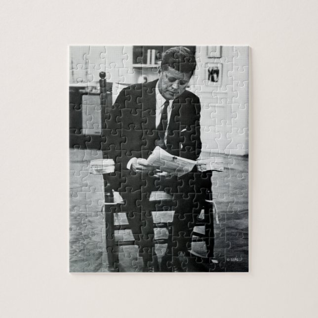 Foto von John F. Kennedy 2 Puzzle (Vertikal)