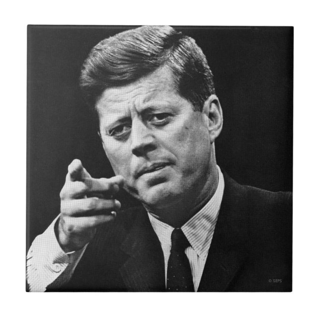 Foto von John F. Kennedy 3 Fliese (Vorderseite)