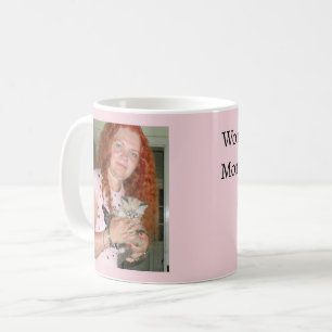 Foto von Katze und Besitzerin, beste Katzenmutter Kaffeetasse