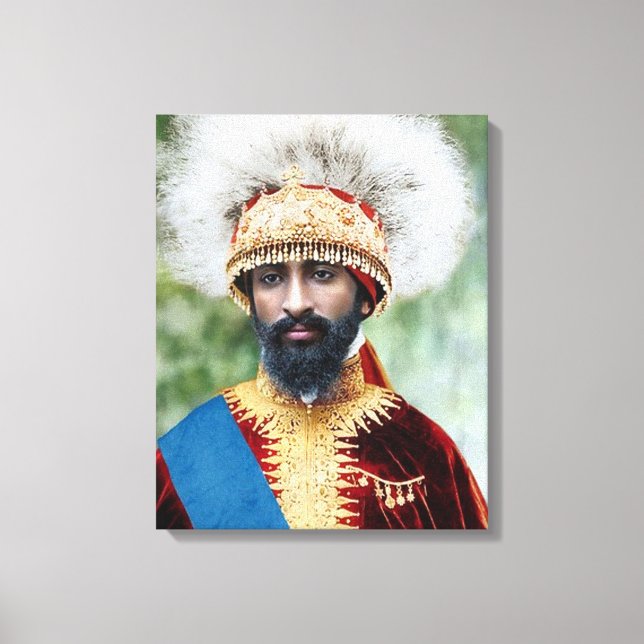 Foto von König Haile Selassie von Äthiopien Leinwanddruck (Vorderseite)