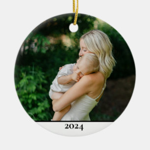 Foto von Mutter und Kind - Ein Moment zum Erinnern Keramik Ornament
