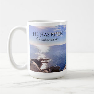 Foto von Ocean Christ hat Bibel Verse Ostern Kaffeetasse