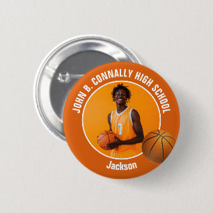 Foto von Orange Basketballspieler - High School Sp Button