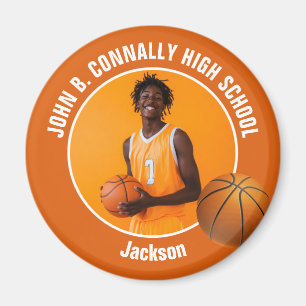 Foto von Orange Basketballspieler in der High Scho Magnet