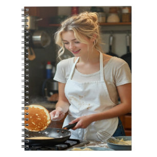 Foto von Pfannkuchen kochen anpassen Notizblock