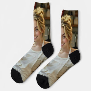 Foto von Pizzaessen personalisieren anpassen Socken